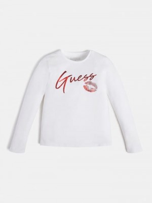 Camiseta Guess Front Logo Niños Blancos | SE-080051