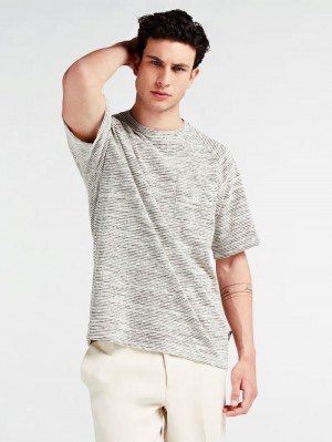 Camiseta Guess Marciano Hombre Grises | SE-299686