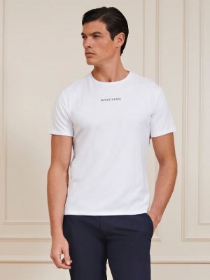 Camiseta Guess Marciano Slim Hombre Blancos | SE-578666