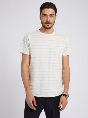 Camiseta Guess Striped Hombre Azules | SE-609999