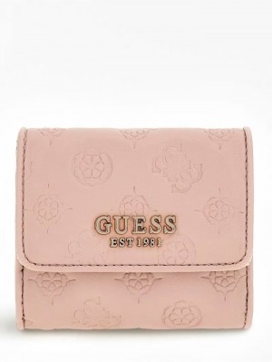 Carteras Guess Abey Debossed-logo Mini Mujer Rosas | SE-104762