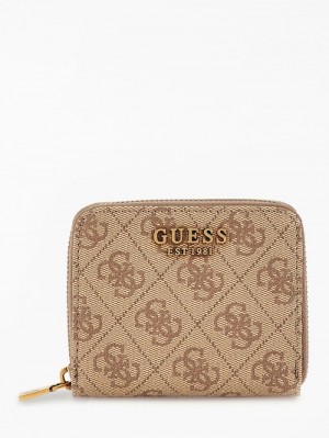 Carteras Guess Alexie 4g Logo Mini Mujer Beige | SE-429500