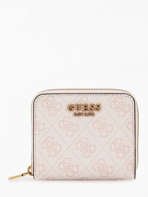 Carteras Guess Ginevra 4g Logo Mini Mujer Creme | SE-142507