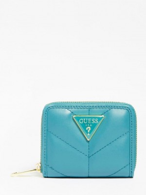 Carteras Guess Natalie Quilted Mujer Turquesa | SE-841823