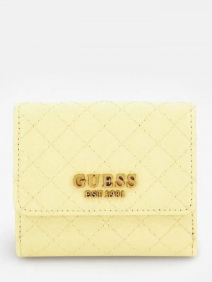 Carteras Guess Nerina Quilted Mini Mujer Amarillos | SE-380436