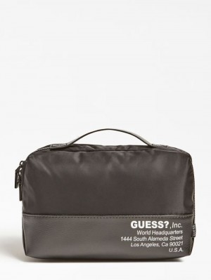 Case Guess Massa Logo Lettering Vanity Hombre Negros | SE-585920