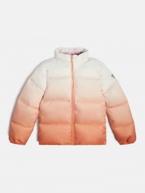 Chamarra Puffer Guess Color Gradient Niños Naranjas | SE-115457