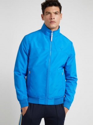 Chamarras Guess Bomber Sport Hombre Azules | SE-397926