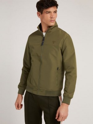 Chamarras Guess Bomber Sport Hombre Verdes | SE-608884