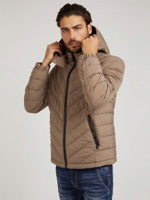 Chamarras Guess Hooded Hombre Marrom | SE-309982