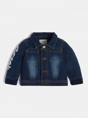 Chaquetas De Mezclilla Guess Knit Niños Azules Oscuro | SE-083473