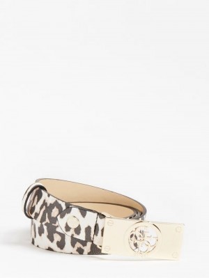 Cinturones Guess 4g Logo Belt Mujer Animalier | SE-713805