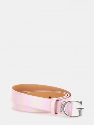 Cinturones Guess Iridescent Belt Niños Beige | SE-118239