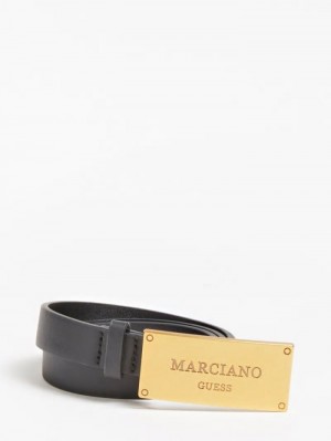 Cinturones Guess Marciano Belt Plate Mujer Negros | SE-924047