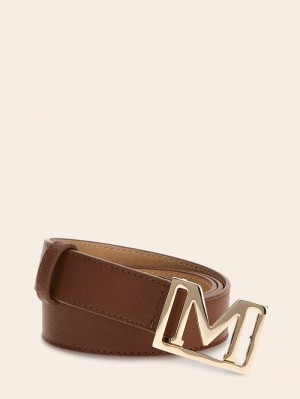 Cinturones Guess Marciano Genuine Leather Belt Mujer Marrom | SE-788115