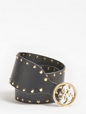 Cinturones Guess Mika Studded Belt Mujer Negros | SE-275767