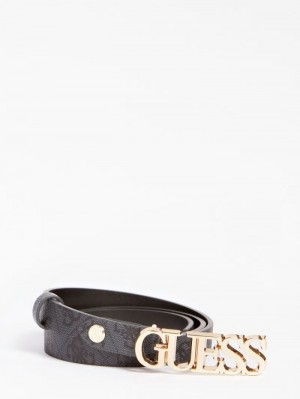 Cinturones Guess Naya 4g Logo Belt Mujer Grises | SE-267386