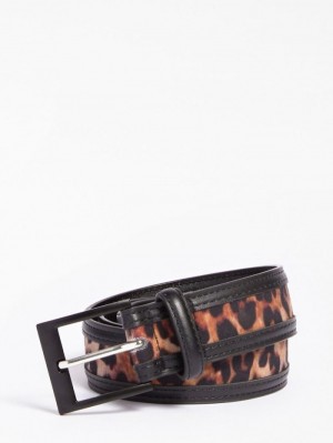 Cinturones Guess Remi Print Belt Mujer Marrom | SE-184784