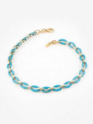 Collar Guess Pop Links Mujer Azules Claro | SE-149230