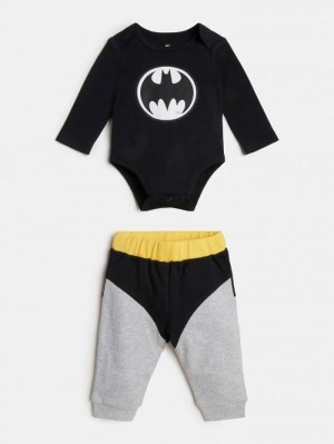 Conjuntos Guess Batman Print Body & Pant Niños Negros | SE-738473