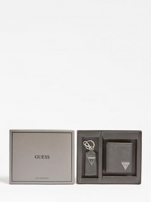 Conjuntos Guess Certosa Saffiano Box Hombre Negros | SE-753869