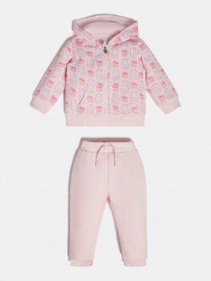 Conjuntos Guess Hoodie Sweatshirt And Pant Niños Rosas | SE-846676