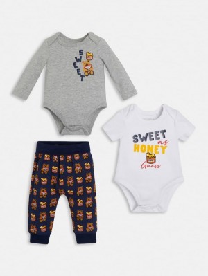 Conjuntos Guess Pack 2 Body And Pant Niños Grises | SE-104799