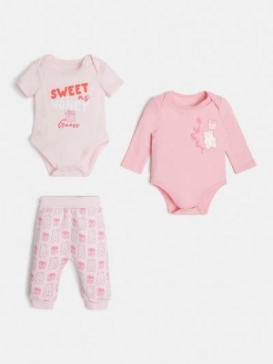 Conjuntos Guess Pack 2 Body And Pant Niños Rosas | SE-499086