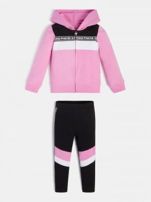 Conjuntos Guess Sweatshirt And Leggings Active Niños Rosas | SE-935076