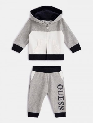 Conjuntos Guess Sweatshirt And Pant Niños Grises | SE-321016