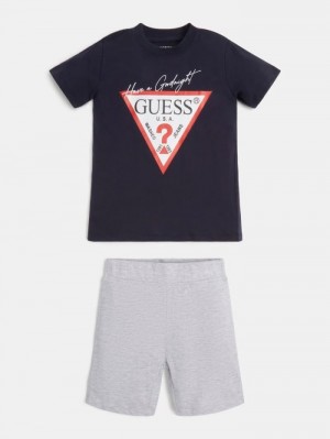 Conjuntos Guess T-shirt And Shorts Niños Azules | SE-119177