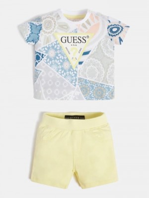 Conjuntos Guess T-shirt And Shorts Niños Grises | SE-111358