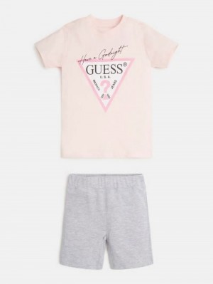 Conjuntos Guess T-shirt And Shorts Niños Rosas | SE-407439