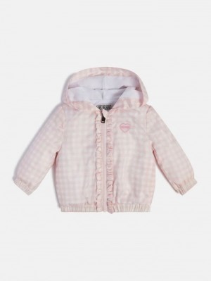 Cortavientos Guess Gingham Check Niños Rosas | SE-778885