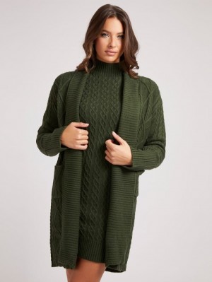 Cárdigan Guess Wool Blend Mujer Verdes | SE-598554