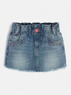 Denim Skirts Guess Sequins Niños Azules | SE-992166