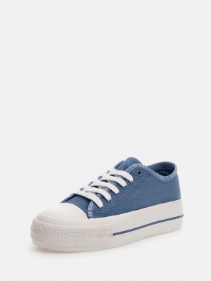 Denim Sneakers Guess Emma Mujer Azules | SE-466537