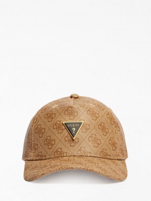 Gorras Guess Vezzola 4g Logo Hombre Beige | SE-413659