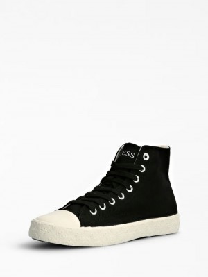 High Top Sneakers Guess Ederle Hombre Negros | SE-186979