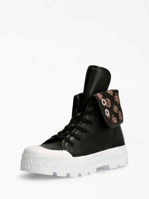 High Top Sneakers Guess Horlo 4g Peony Logo Mujer Negros | SE-329387