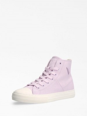 High Top Sneakers Guess Prinze Logo Mujer Rosas | SE-165978