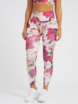 Leggins Guess All Over Floral Print Mujer Rojos | SE-102257