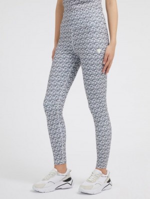 Leggins Guess All Over G Cube Logo Mujer Grises | SE-214810