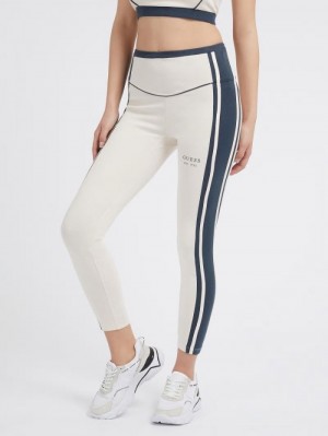 Leggins Guess Front Logo Mujer Beige | SE-744124