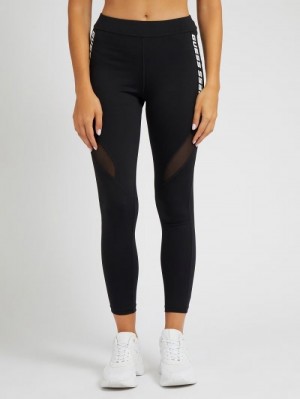 Leggins Guess Side Logo Mujer Negros | SE-483330