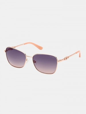 Lentes de Sol Guess Butterfly Sunglasses Model Mujer Rosas | SE-997624