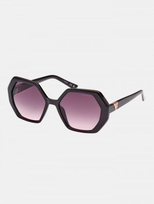 Lentes de Sol Guess Geometric Sunglasses Model Mujer Negros | SE-609605