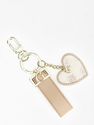 Llavero Guess Heart Charm Mujer Dorados | SE-142733