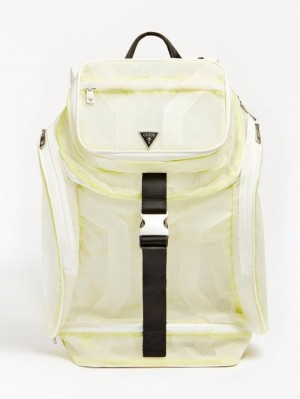 Mochilas Guess Certosa Tech Hombre Blancos | SE-752693