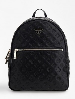 Mochilas Guess Vikky Debossed 4g Logo Mujer Negros |